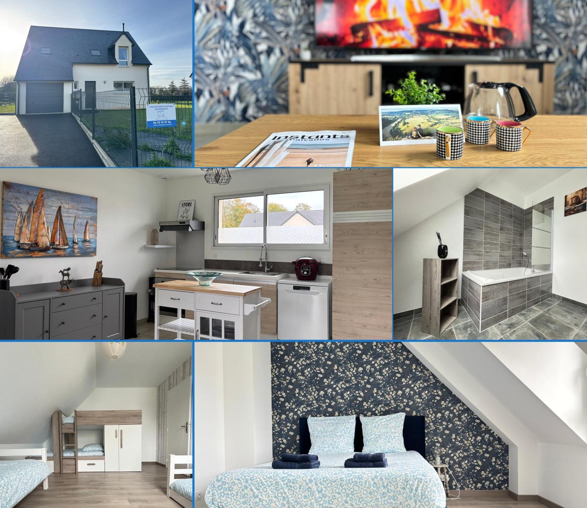 Les Dunes, Maison Neuve 8 P Bien Equipee Jardin Clos, Parking, Garage A 850 M De La Plage Et Centre Bourg, Sur Plages Du Debarquement Pres Arromanches Et Bayeux Asnelles Exterior photo